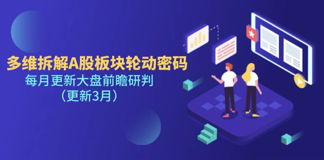 （14213期）多维拆解A股板块轮动密码，每月更新大盘前瞻研判（更新3月）-轻创星学院_副业资源库：每日更新自媒体运营与创业教程